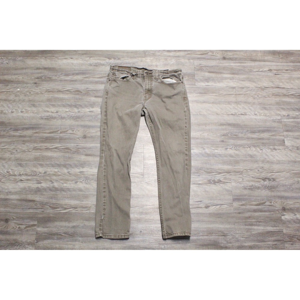 Levis 511 Slim Fit Jeans Mens 34x30 Olive Taupe Brown Denim Pants 5-Pocket